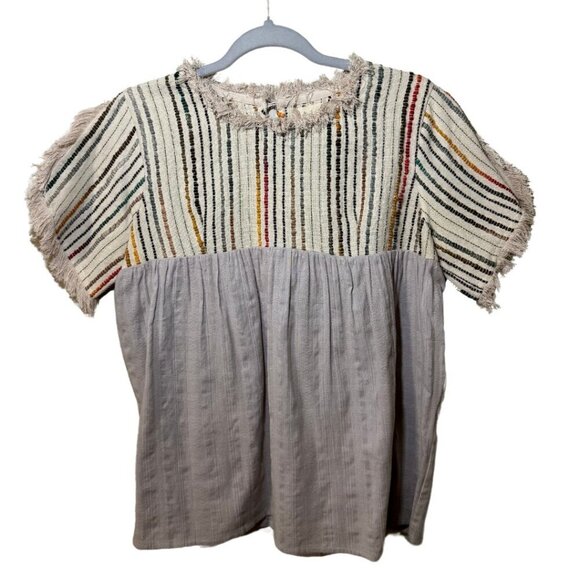 Altar'd State Tops - Altar'd State Womens Woven Boho Striped Blouse Top Size Large
